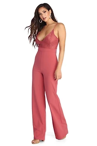Breathtaking Lace Top Jumpsuit