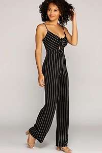 All For One Striped Jumpsuit