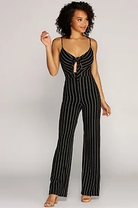 All For One Striped Jumpsuit