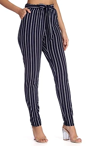 Striped Reputation Tapered Pants