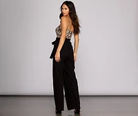 Sassy Snake Paper Bag Jumpsuit