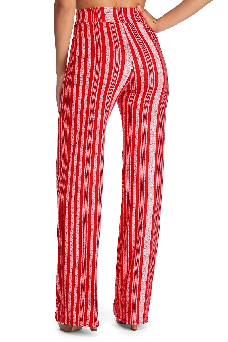 Striped For Style Flared Pants