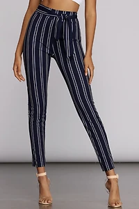 Tied Pinstripes Pants