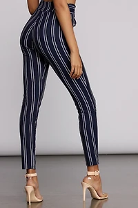 Tied Pinstripes Pants