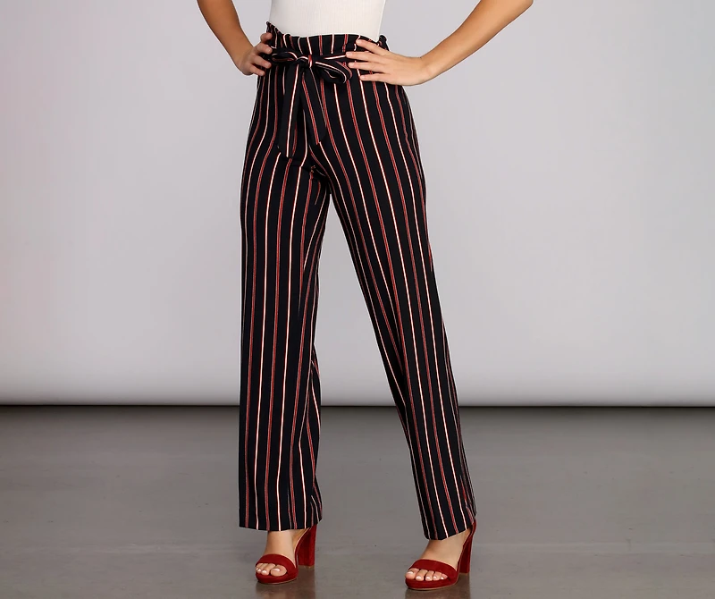Keep It Striped Tie Waist Pants