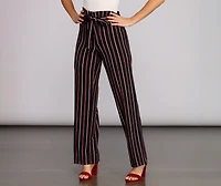 Keep It Striped Tie Waist Pants