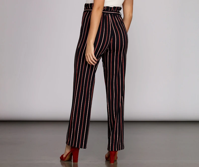 Keep It Striped Tie Waist Pants