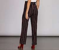 Keep It Striped Tie Waist Pants