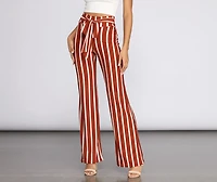 Fit To Flare Striped Pants