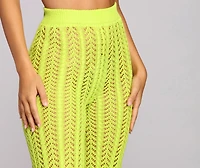 Lime Crochet Pants