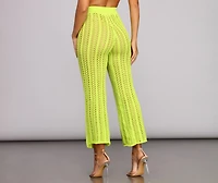 Lime Crochet Pants