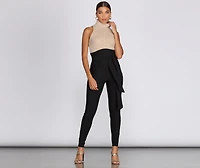 On High Tie Waist Pants