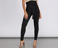 On High Tie Waist Pants