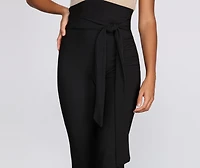 On High Tie Waist Pants