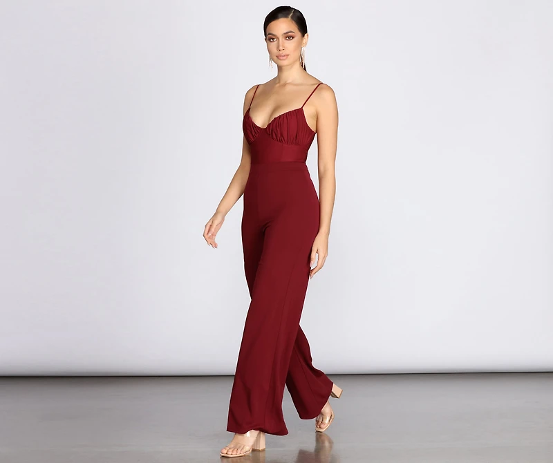 Ruched Bust Jumpsuit