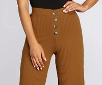 Relaxed And Ribbed Crop Pants