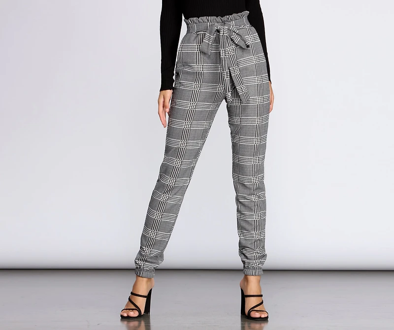 Keep It Check Paper Bag Joggers