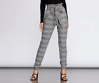 Keep It Check Paper Bag Joggers