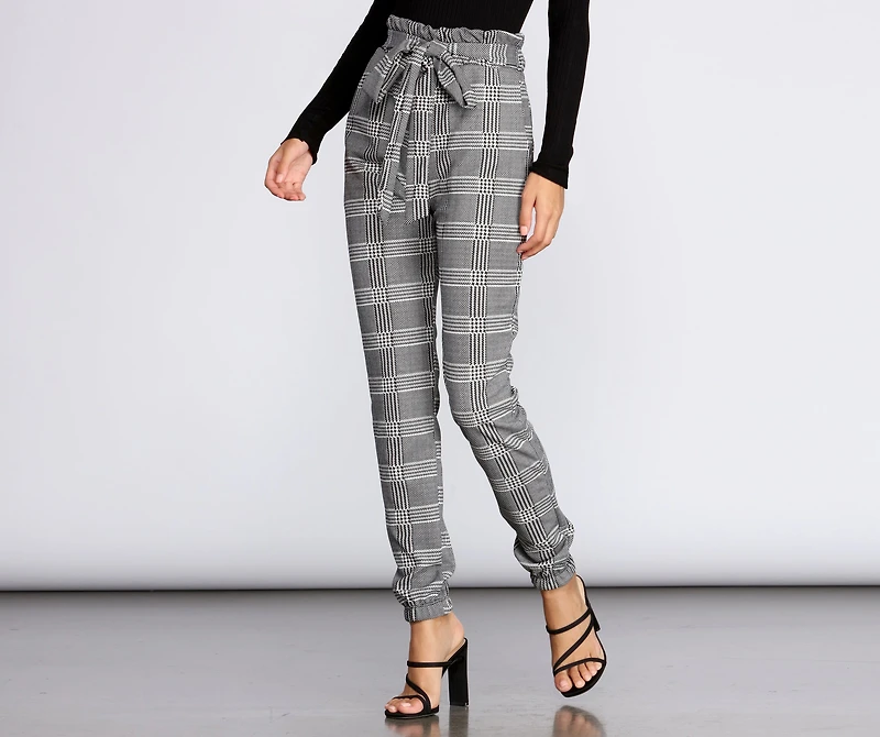 Keep It Check Paper Bag Joggers