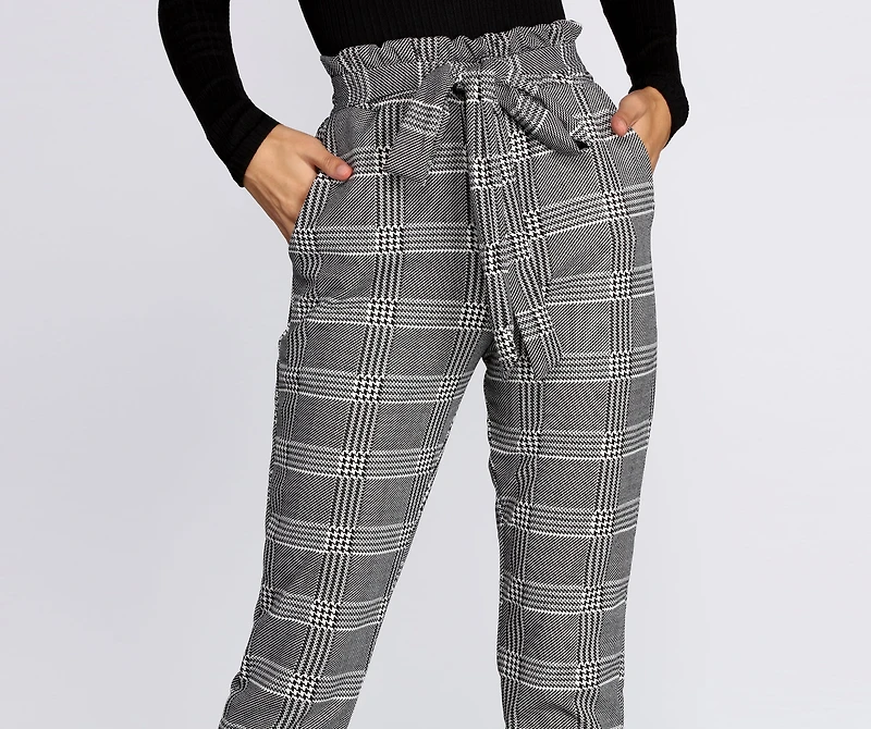 Keep It Check Paper Bag Joggers