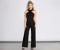 At Length High Neck Jumpsuit