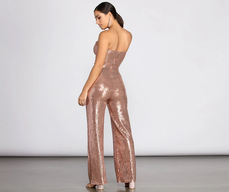 Sweetheart A Sequin Jumpsuit