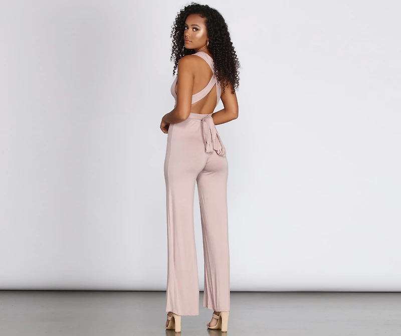 Stylish Ties Convertible Jumpsuit