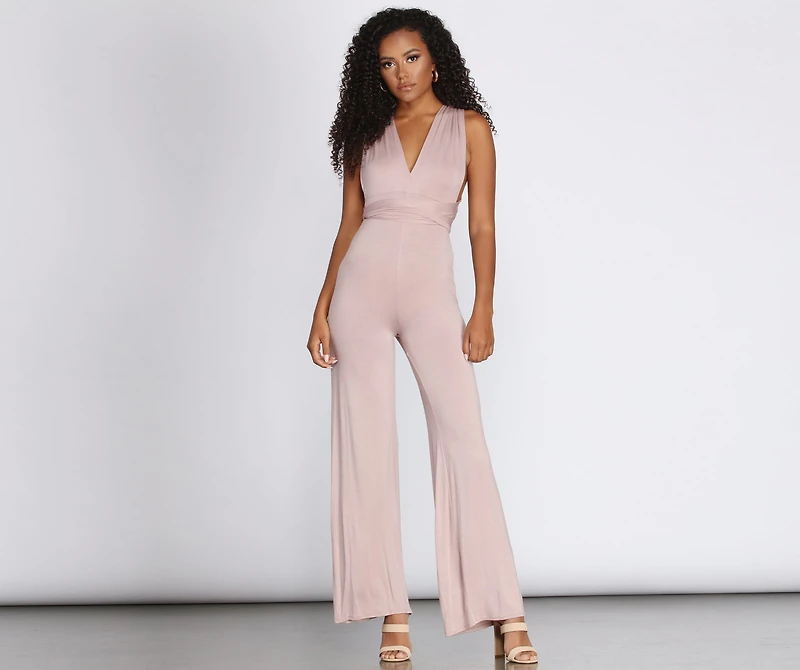 Stylish Ties Convertible Jumpsuit