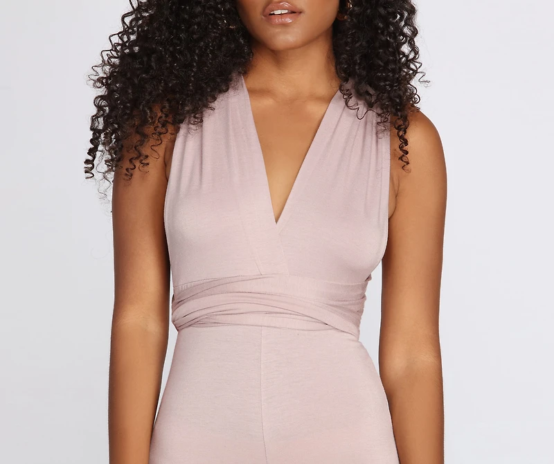 Stylish Ties Convertible Jumpsuit
