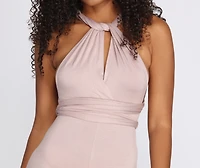 Stylish Ties Convertible Jumpsuit