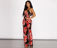 Be Mine Floral Sleeveless Jumpsuit