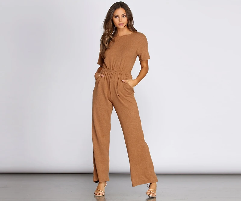 Casually Chic Knit Jumpsuit