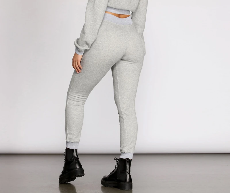 Lace Up High Waist Joggers