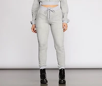 Lace Up High Waist Joggers