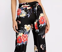 My Vibe Floral High Waist Dress Pants