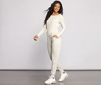 Just Chillin' Tie Waist Catsuit