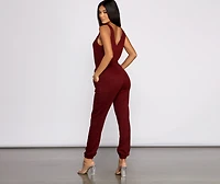 Keep It Chill Cozy Knit Jumpsuit