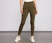 Lead With Style Cargo Detail Leggings