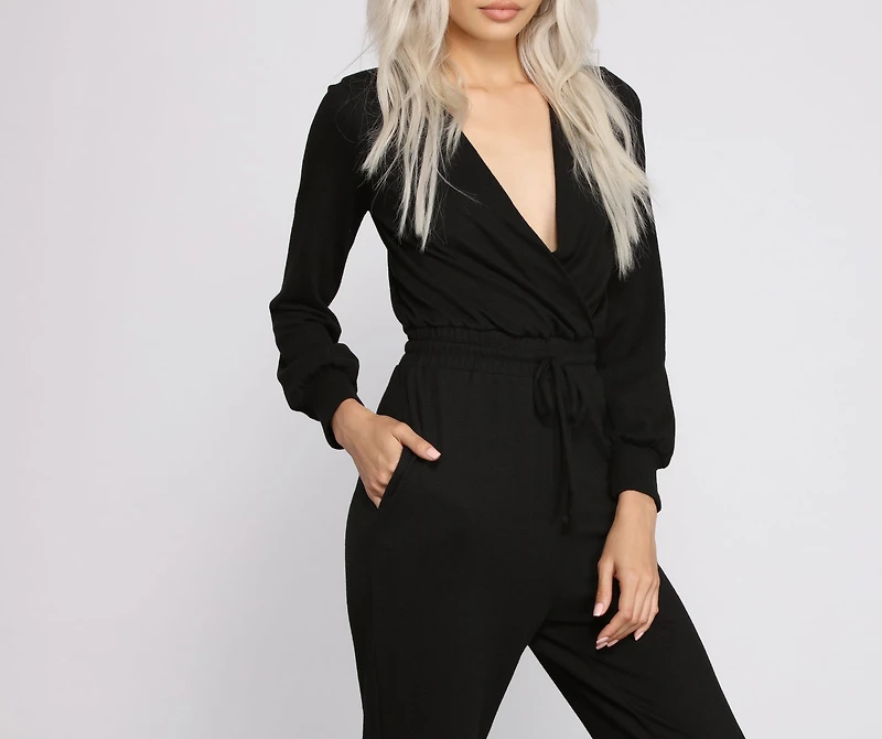 Casually Chic Surplice Jumpsuit