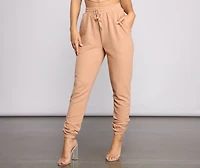 Casually Slay Ribbed Knit Joggers