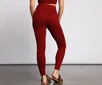 Cable Knit Cutie High Waist Leggings