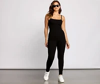 On That Basic Open Back Sleeveless Catsuit