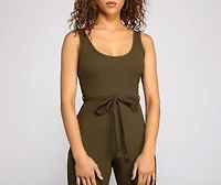 Simply Chic Tie-Waist Jumpsuit