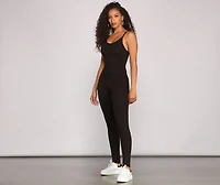 Keeping Knit Bold Sleeveless Catsuit