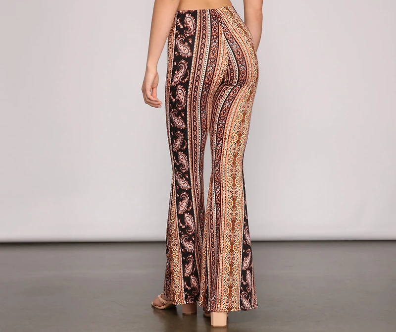 Good Vibes Paisley Flared Pants