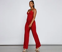 Made You Look Corset Detail Jumpsuit