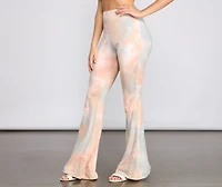 Tie Dye Glam High Waist Flared Pants