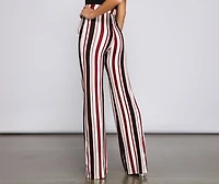 Striped And Stylish Tie-Waist Pants