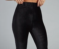 Trendy Luxe Velvet Flare Pants