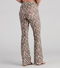 So Sassy Snake Print Wide-Leg Pants